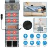 Full Body Electric Massage Mat Heating Vibration Massage Pad Cushion Back Massage Mattress Chair Pad with Neck Foot Massage Head Pillow and Cloth Lumb